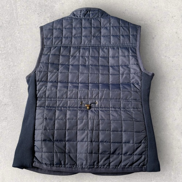 Daisy Brand Quilted Vest Navy with Gold Accents Lightweight Ladies Size Med - Picture 3 of 14
